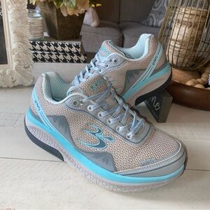 Gray  and Aqua Women's  “gdefy “Athletic Shoes